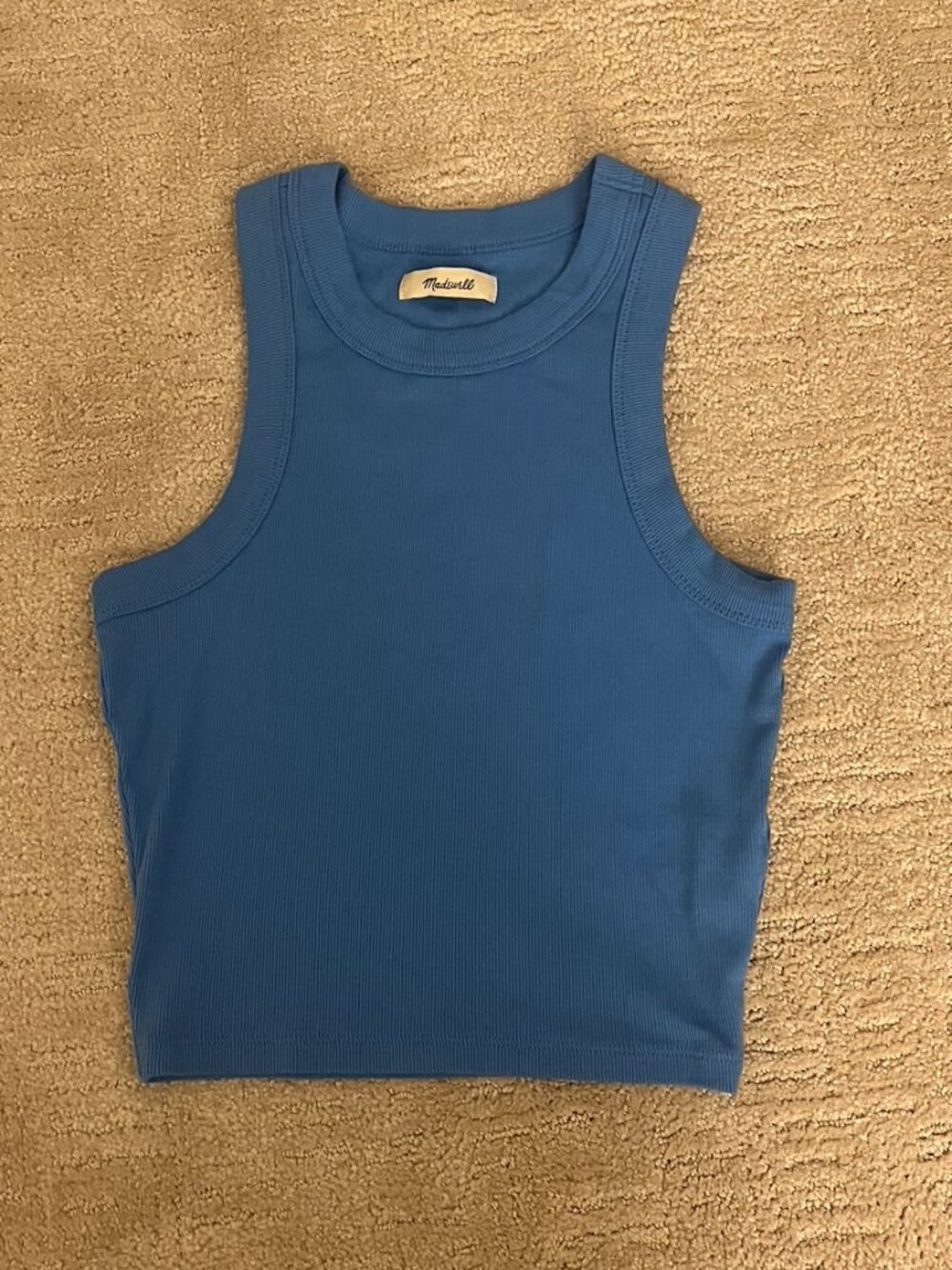Madewell Sky Blue Ribbed Tank